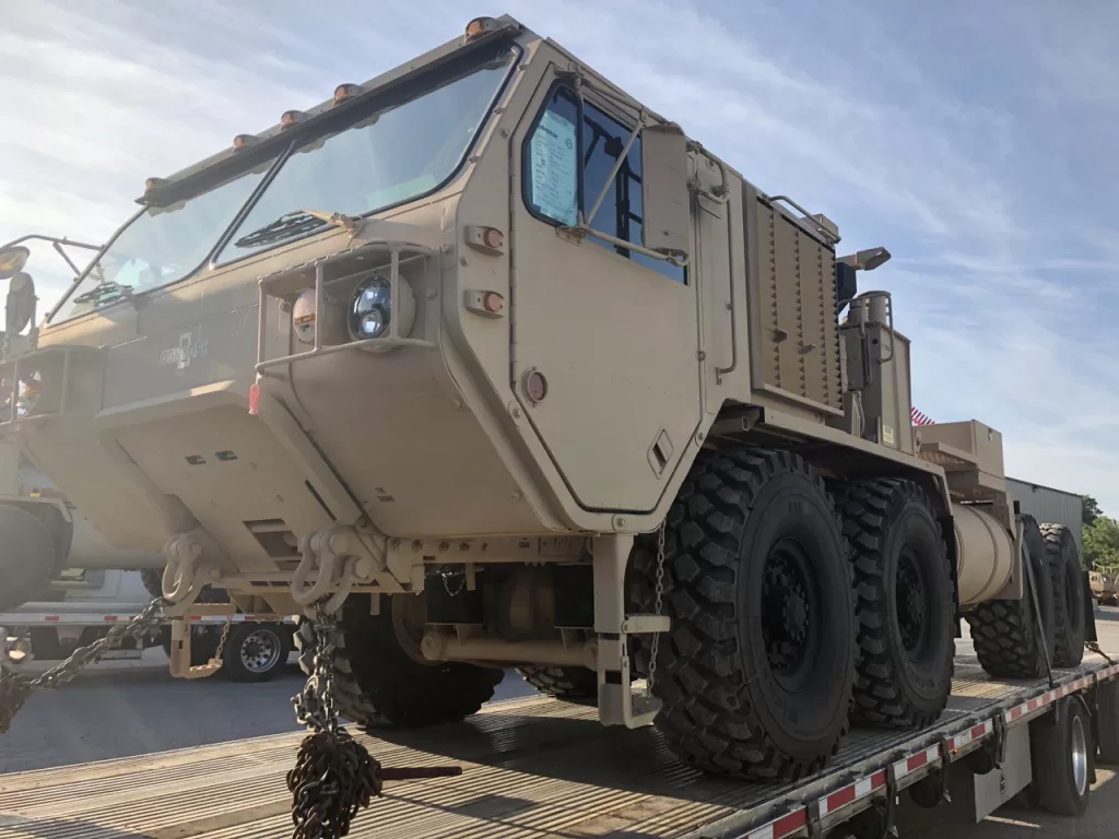 Specialized vehicle transported by DFM Trucking