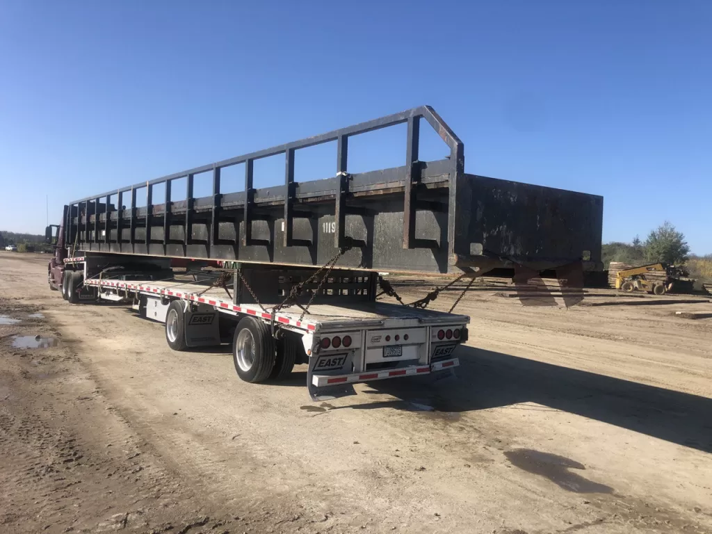 Freight prepared for transportation